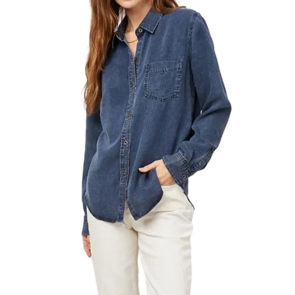 Rails Chambray Tencel Snap Button Shirt S